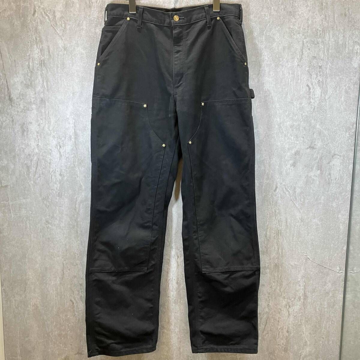 Carhartt B01-M USA製 カーハート ダブルニーダックペインターパンツ ブラックM 34×32