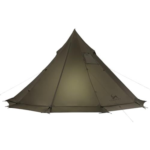 TOMOUNT ワンポールテント 20Dナイロン 軽量 1-2人用 ホットテント 1.65KG 高さ1.8m 直径3m ティピーテント 煙突穴付きma 4c8b99d0 15,962円