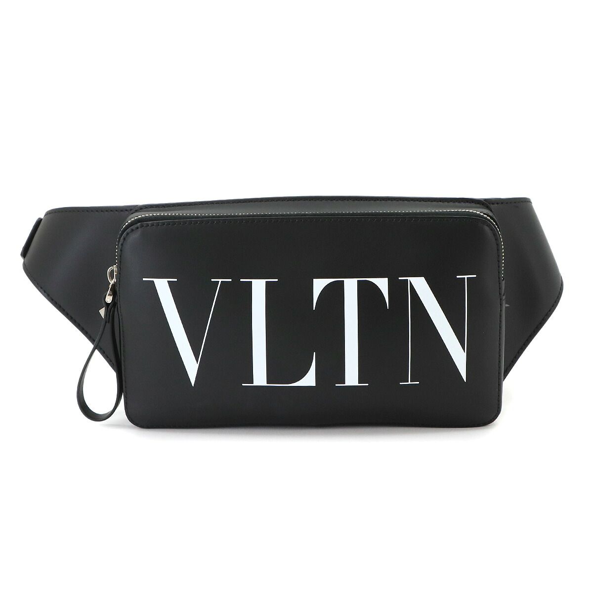 新品同様 ヴァレンティノ ガラヴァーニ VALENTINO GARAVANI VLTN ベルト バッグ ボディ ウエスト バッグ レザー ブラック 90341080 39,000円