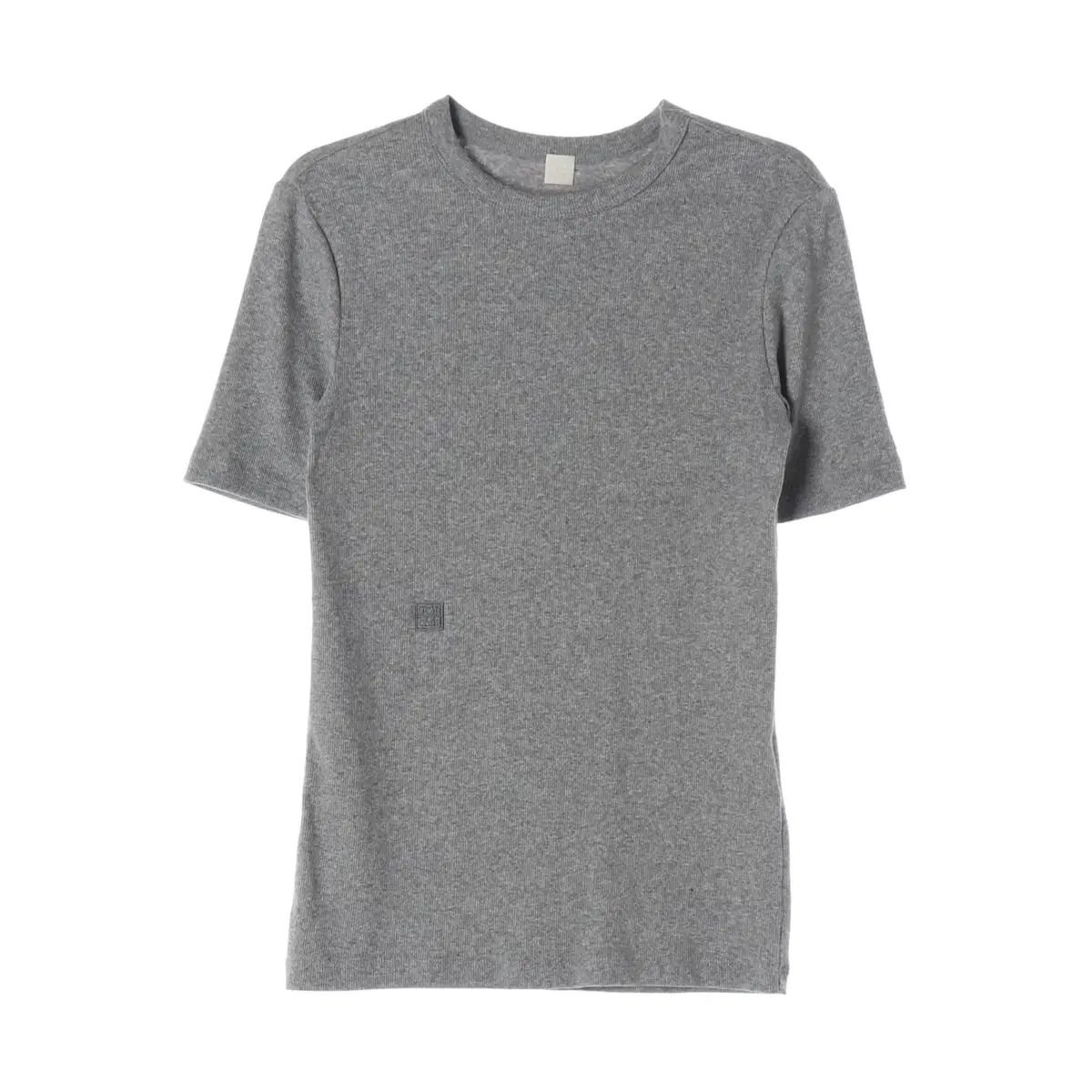トーテム 24SS ロゴ 刺繍 Classic リップ コットン 半袖 Tシャツ グレー 7,526円