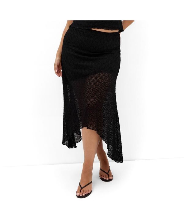 シティーシック レディース ボトムスカート レース ニット CITY CHIC Womens Brie Lace Knit Skirt Black ブラック
