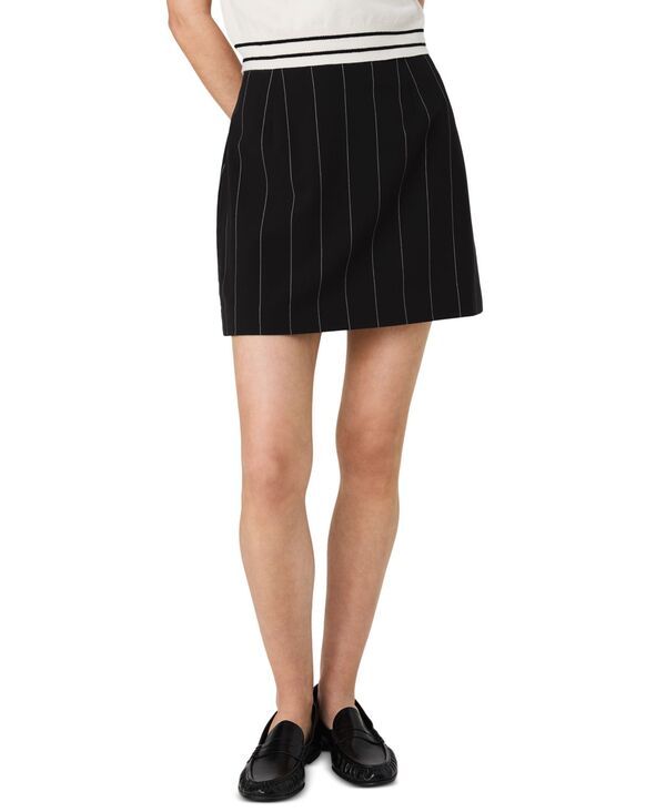 フレンチコネクション レディース ボトムスカート A ライン ミニ French Connection Womens Wide Pinstripe Mini ALine Skirt Black Whi