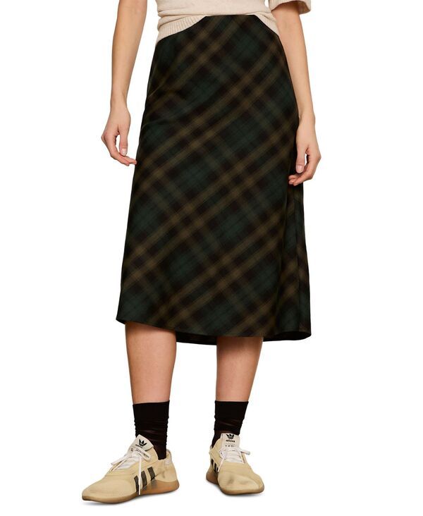 サンクチュアリー レディース ボトムスカート A ライン ミディ Sanctuary Womens Bias Plaid Midi ALine Skirt Forest Plaid フォレスト