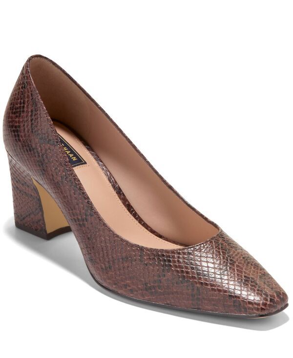コールハーン レディース シューズ スリッポン・ローファー Cole Haan Womens Blanche SlipOn Pumps Hickory Glossy Snake Print Leath