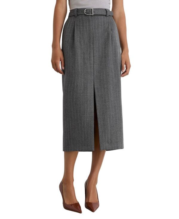 レイス レディース ボトムスカート プリーツ ウール ハイウエスト REISS Womens Astrid HighWaisted Pleated Wool Skirt Grey グレー