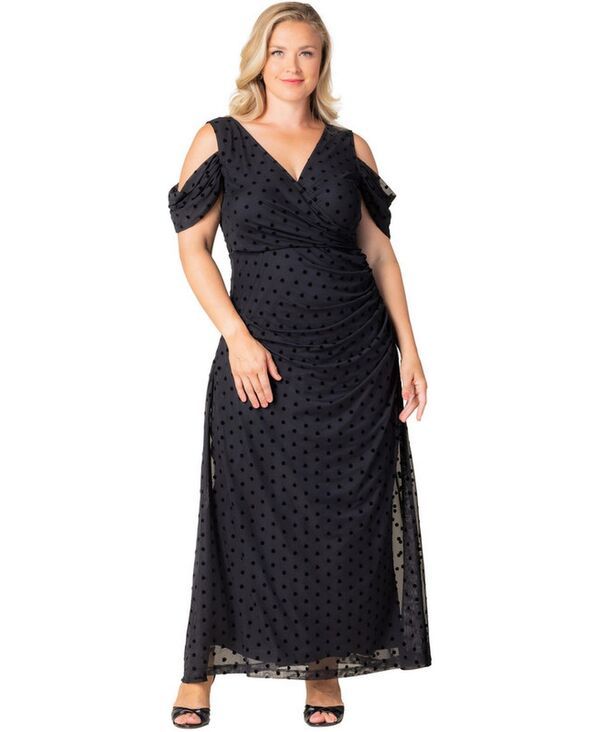 キヨナ レディース トップス ワンピース プラスサイズ メッシュ Kiyonna Plusize Seraphina Mesh Gownoir dot 38,870円