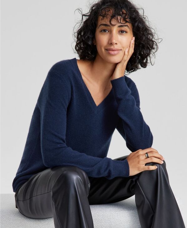 チャータークラブ レディース アウター ニット・セーター Vネック セーター 長袖 Charter Club 100 Cashmere Womens VNeck LongSleeve Sweater