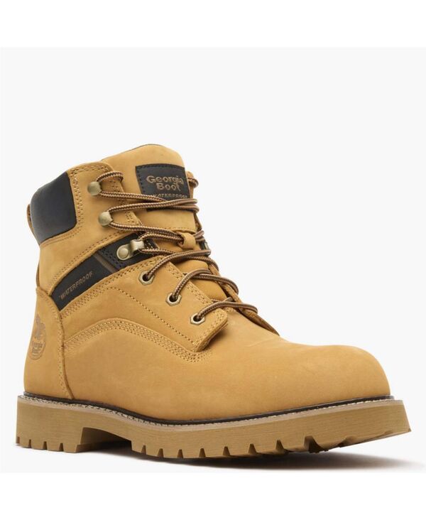 ジョージブーツ メンズ シューズ ブーツ・レインブーツ Tシャツ GEORGIA BOOT Mens Core 37 Steel Toe Waterproof Work Boot Wheat