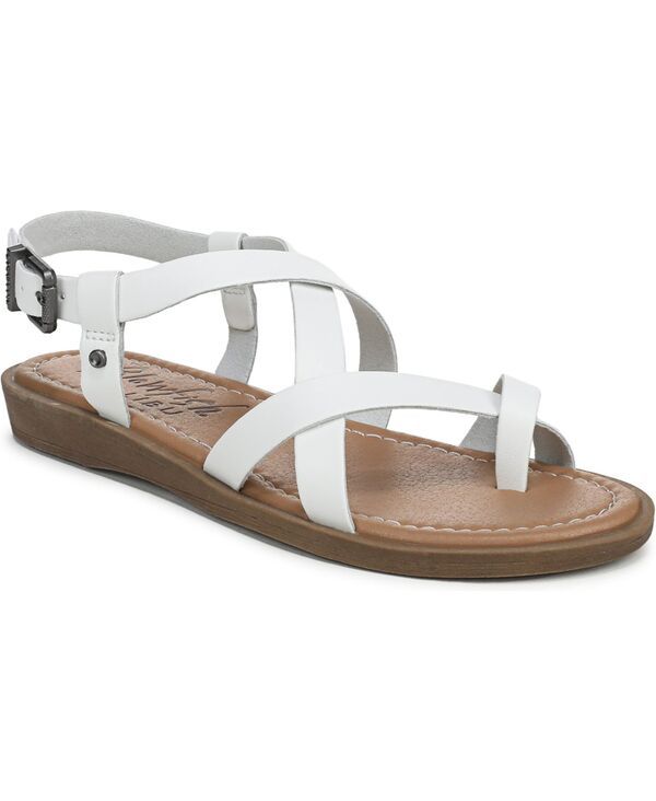 ブローフィッシュマリブ レディース シューズ サンダル Blowfish Malibu Womens Devon 3 Toe Loop Strappy Flat Sandals White Faux