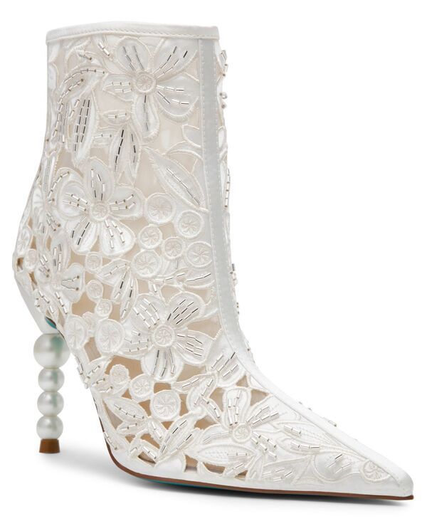 ベッツィジョンソン レディース シューズ ブーツ・レインブーツ Betsey Johnson Womens Jack Zipper Dress Booties Ivory アイボリー