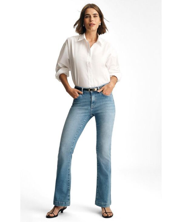 マーヴィ ジーンズ レディース ボトムス デニムパンツ Mavi Jeans Womensydney High Rise Flare In Mid Blue Feather Mid blue feat