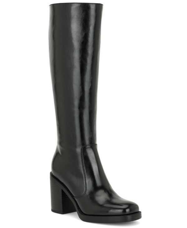 ナインウェスト レディース シューズ ブーツ・レインブーツ トール ヒール Nine West Womens Balinda Tall Block Heel Dress Boots Black ブラッ