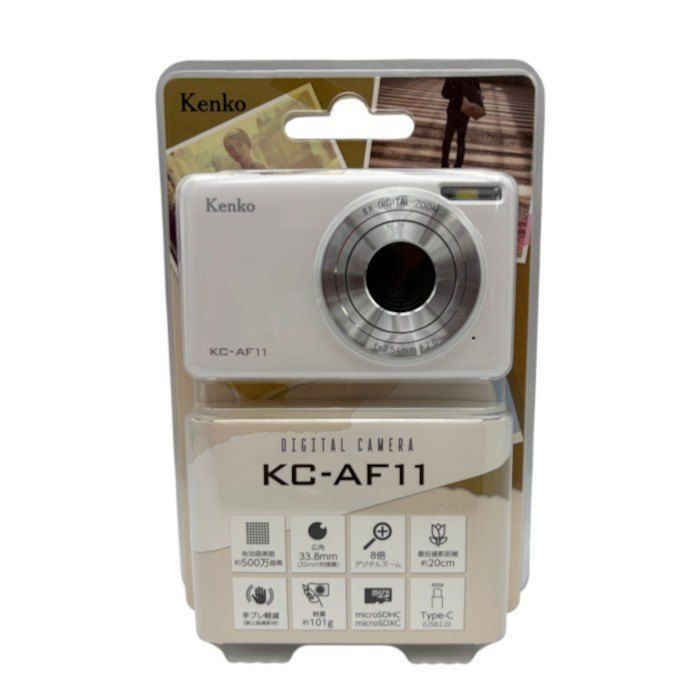 未使用品 Kenko ケンコー デジタルカメラ ホワイト KC-AF11(WH) 446393