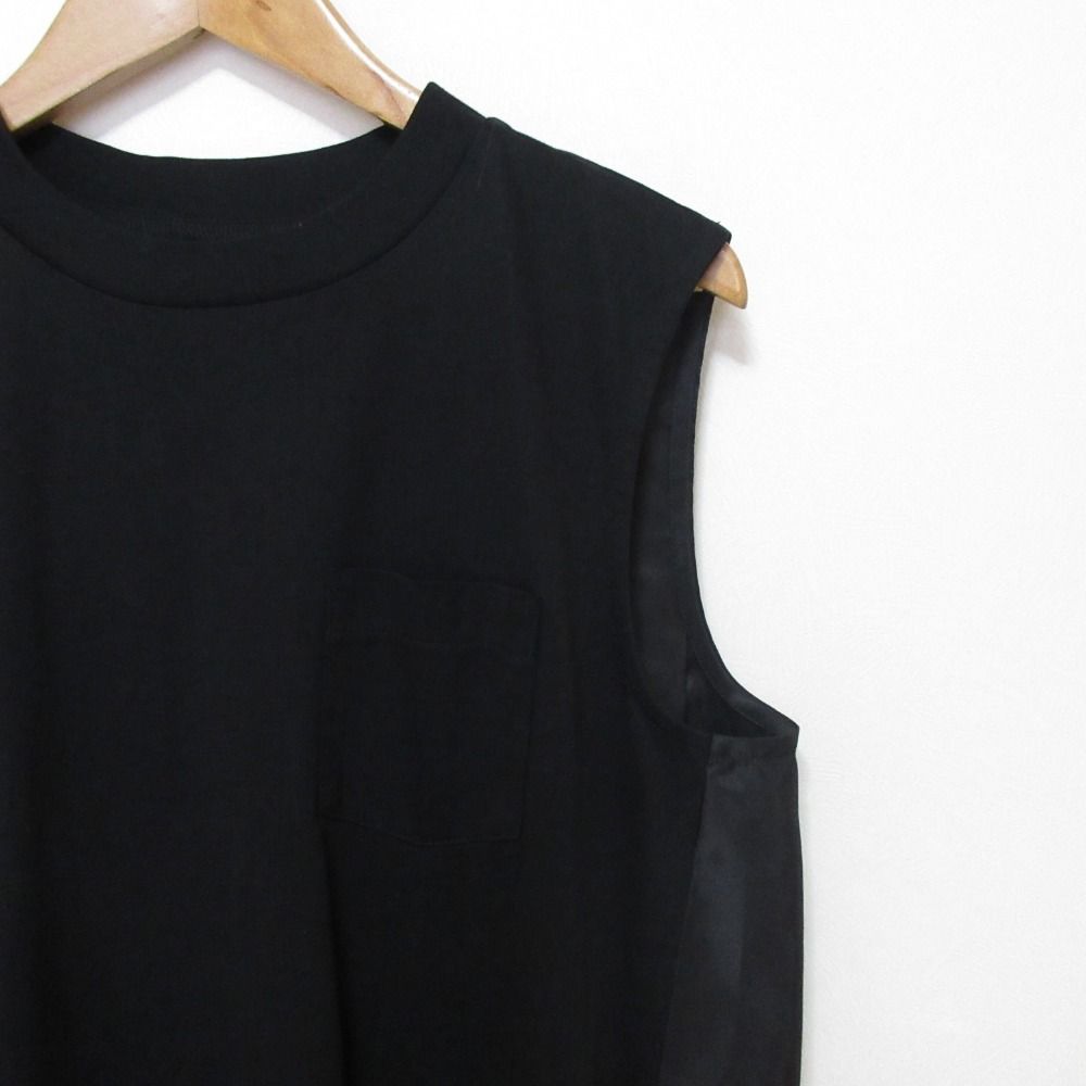 24年商品 sacai サカイ Cotton Jersey X Nylon Twill Dress
