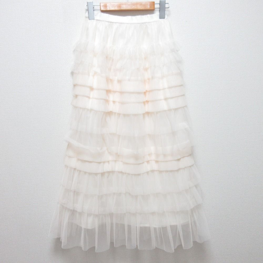 26AW Her lip to ハーリップトゥ Loved one Tulle Skirt ロングスカート 1264304020 サイズS エクリュ レディース 春 夏 秋 冬 中古 古着 USED 新品同様
