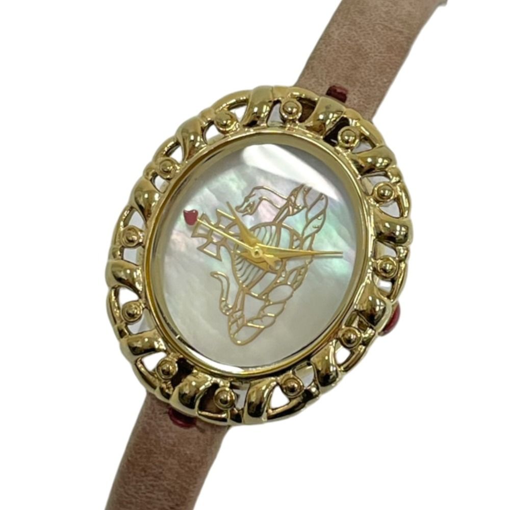 Vivienne Westwood ヴィヴィアンウエストウッド Rococo ロココ クォーツ レディース 腕時計 VV005CMPK シェル文字盤 ピンク レディース中古 古着 USED 良品
