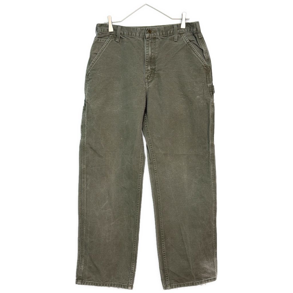 Carhartt / カーハート ダックペインターパンツ グリーン (メンズ W33 L32) 中古 古着 Z0755