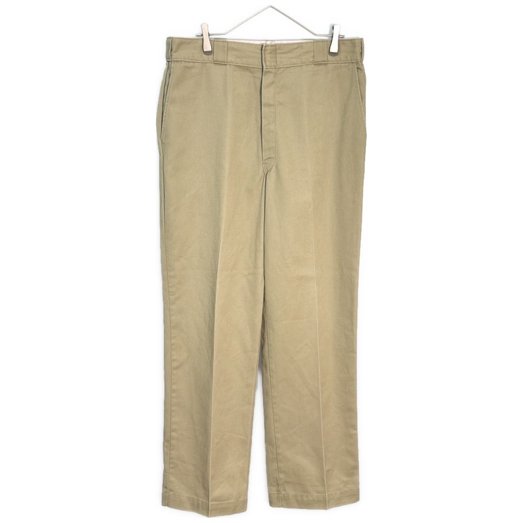 90年代 USA製 Dickies / ディッキーズ 874 ワークパンツ ベージュ (メンズ W36 L32) 中古 古着 Z0775