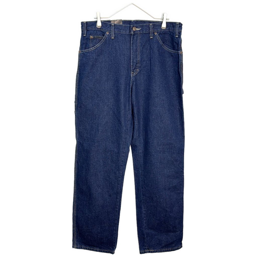 新品タグ付き Dickies / ディッキーズ デニムペインターパンツ ブルー (メンズ W34 L32) 中古 古着 Z0833