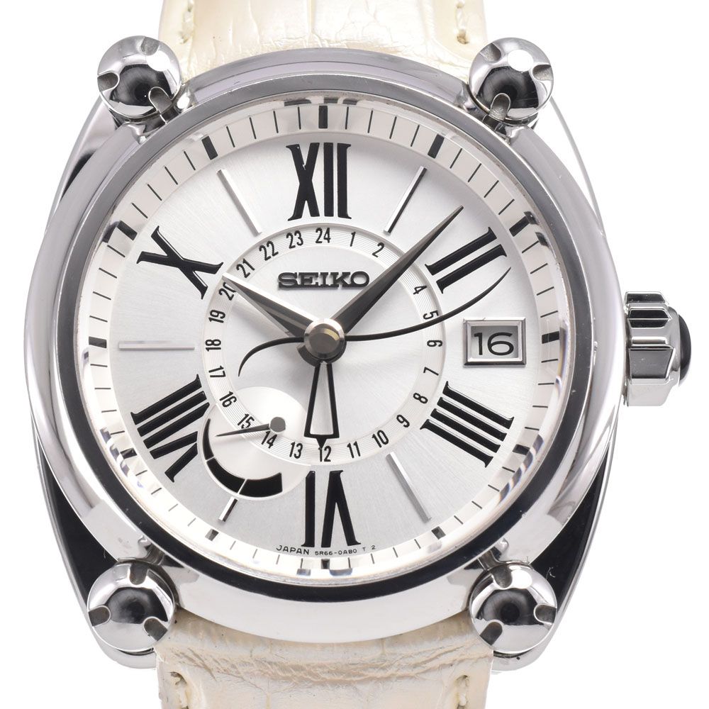 セイコー SEIKO SBLA035/5R66-0AC1 ガランテ スプリングドライブ シルバー スプリングドライブ メンズ 良品 腕時計 I#150645