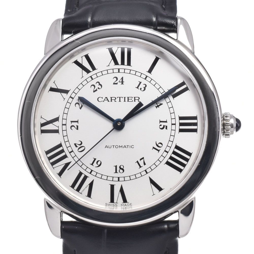 カルティエ CARTIER WSRN0021 ロンド ソロ ドゥ カルティエ シルバー 自動巻き メンズ 美品 保証書付き 腕時計 I#150531