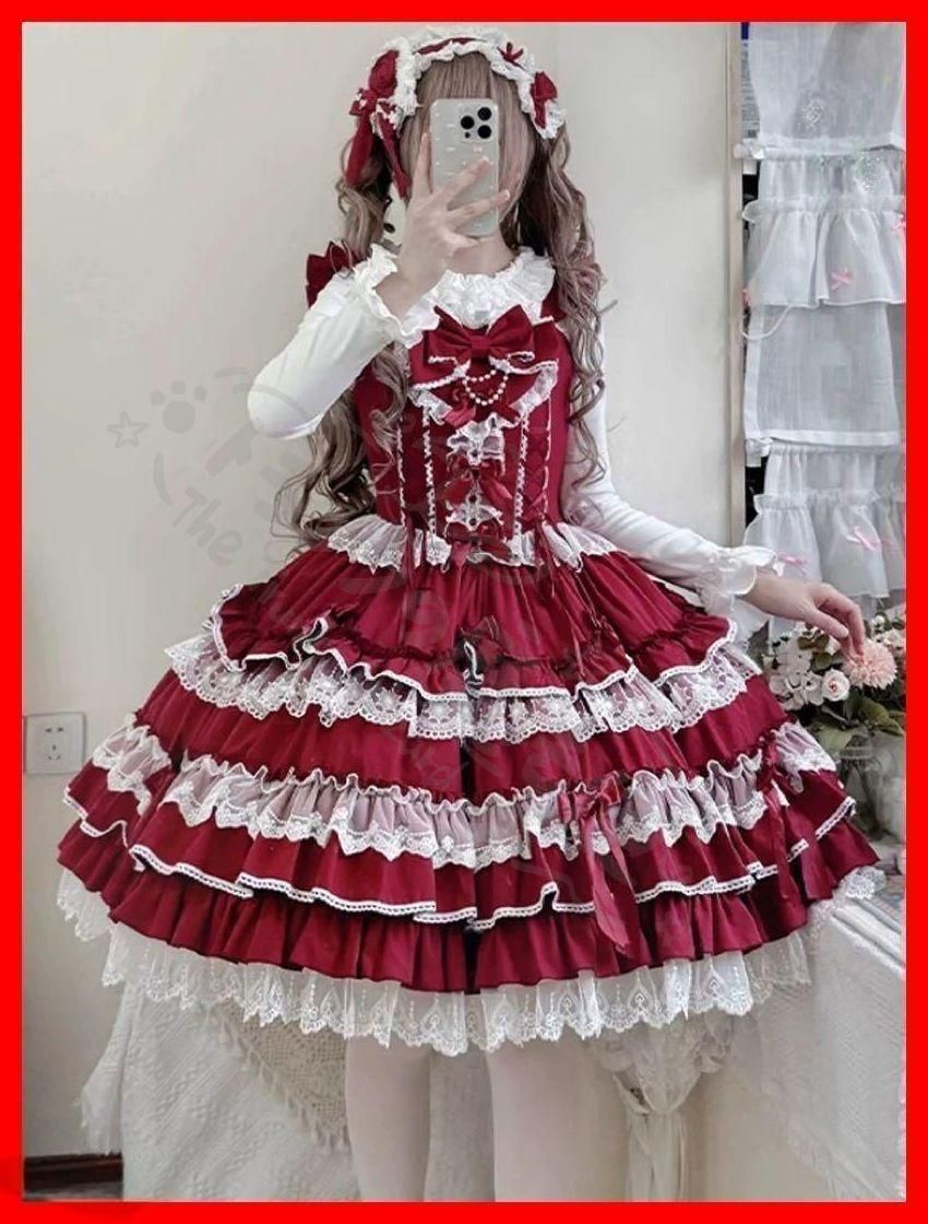 新年クリスマス用コスプレ衣装 女子会にぴったりフリルたっぷりロリータワンピーお出かけや女子会に！ CCJS1202P449