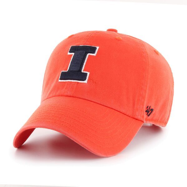 フォーティーセブン メンズ アクセサリー 帽子 47 Mens Illinois Fighting Illini Clean Up Orange Adjustable Hat NoColor オレンジ