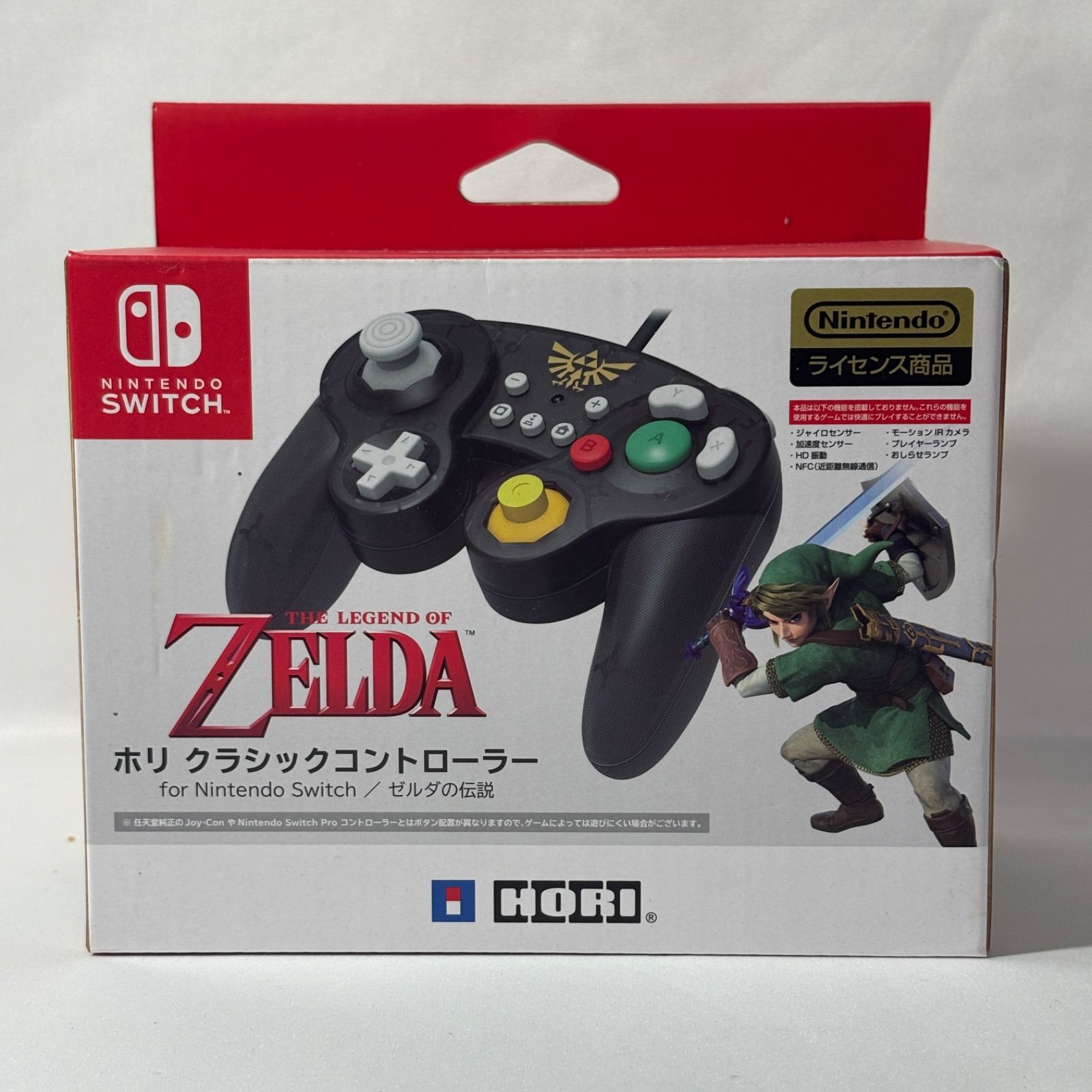 【中古美品】Nintendo　Switch　ホリ　クラシックコントローラー　ゼルダの伝説　HORI　Y-640