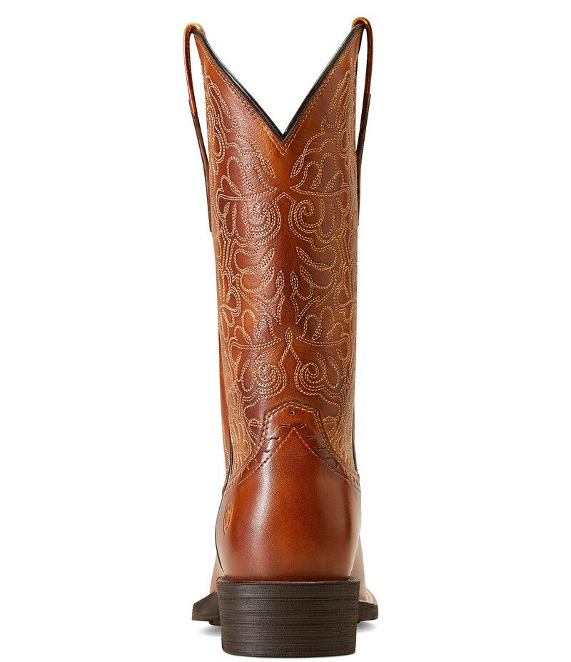アリアト レディース シューズ ブーツ・レインブーツ レザー Ariat Womens Round Up Remuda Leather Western Mid Boots Naturally Rich 42,120円