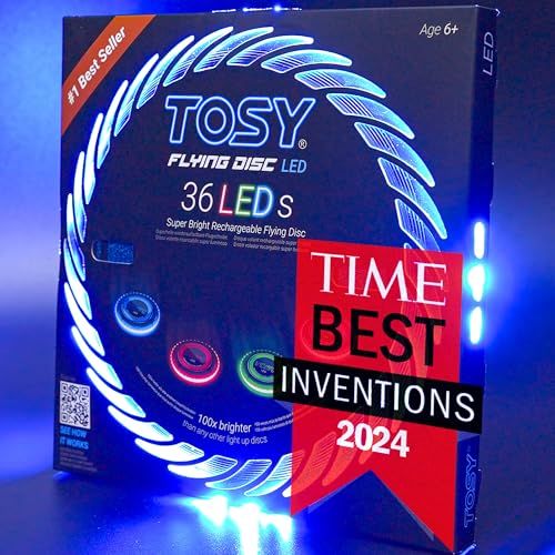 TOSY Flying Disc -自動点灯フライングディス- 1600万色RGBまたは36個のLED 超高輝度スマートモード充電式防水 夏の外遊びキャンプ おもちゃ 子供/大人/男の子/ 女の子ギフト誕生日プレゼント175g フリスビーma 9c4a8a8e