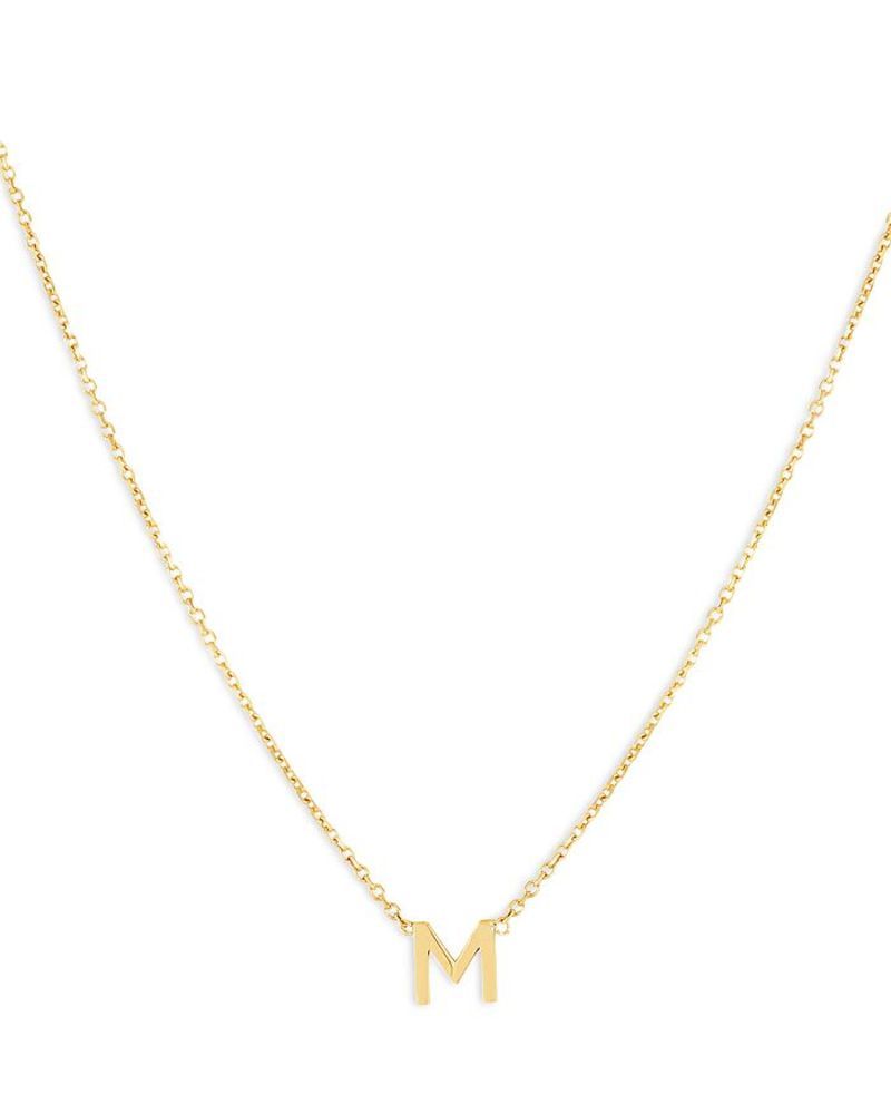 ムーン メドウ レディース アクセサリー ネックレス・チョーカー・ペンダントトップ レース Moon Meadow 14K Yellow Gold Initial Pendant Necklace M