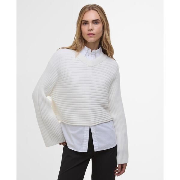 バブアー レディース アウター カーディガン ニット Barbour International Zola Knit Jumper Neutral