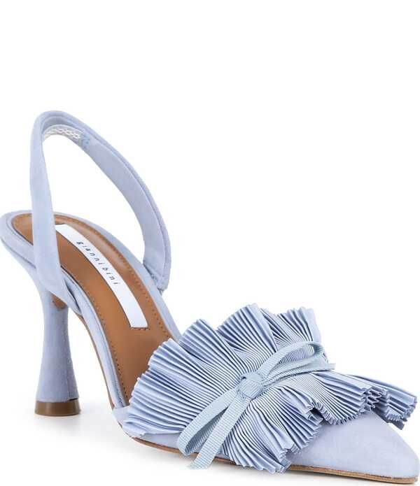 ジャンビニ レディース シューズ ヒール プリーツ フリル スエード Gianni Bini Eaves Pleated Ruffle Suede Pointed Toe Pumps Enchant
