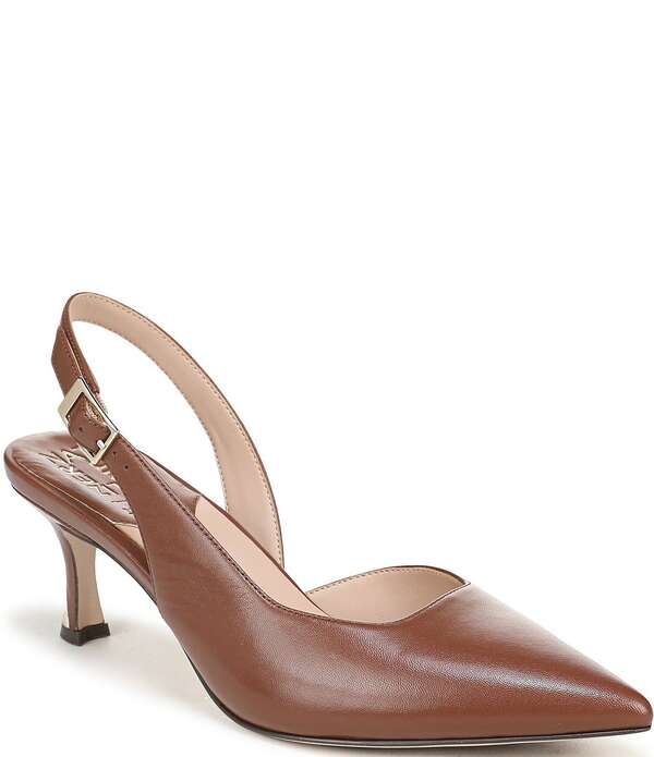 ナチュライザー レディース シューズ ヒール レザー Naturalizer 27 EDIT Felicia Leather Slingback Dress Pumps Caramel