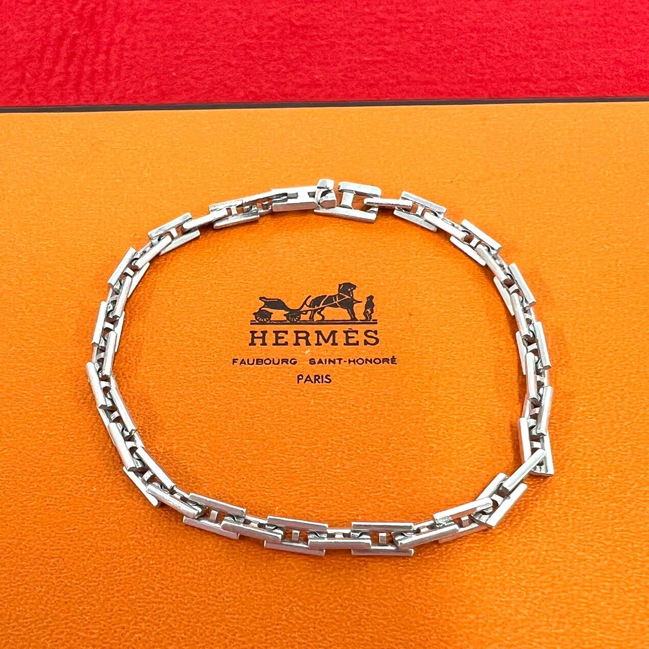 【極美品】エルメス HERMES ヘラクレスブレスレット18cmシルバー 925 極 美品 HERMES エルメス ヴィンテージ ヘラクレス MM ブレスレット