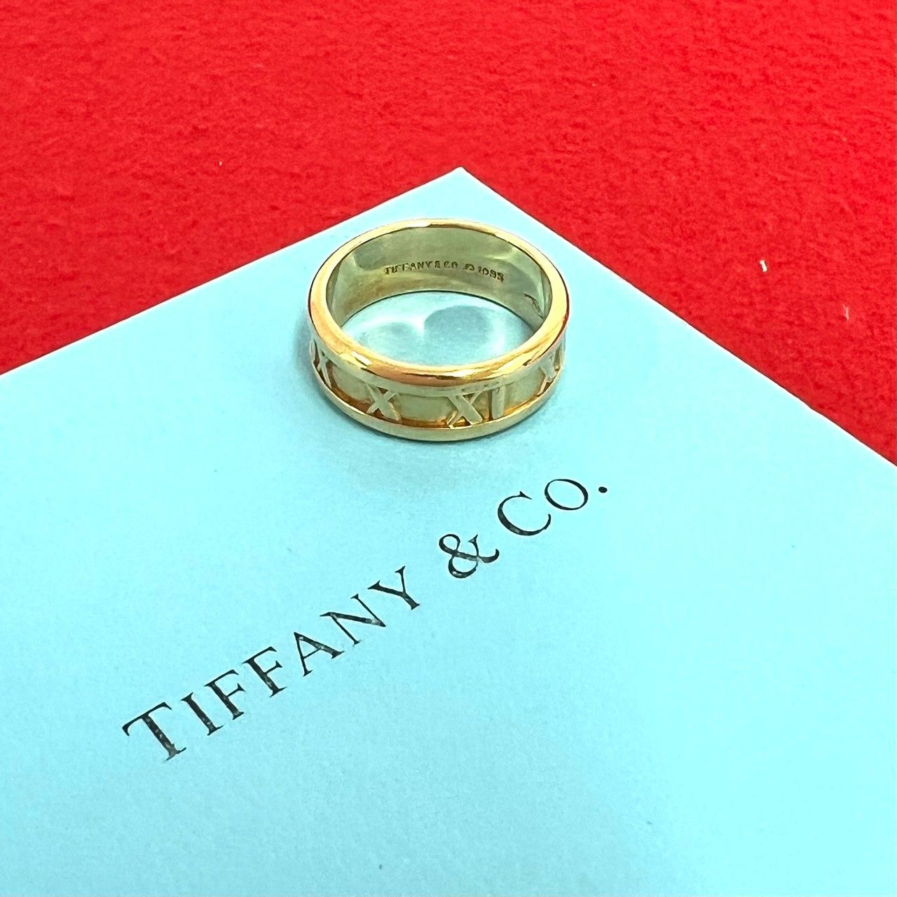 極 美品 TIFFANY&Co. ティファニー ヴィンテージ アトラス リング K18