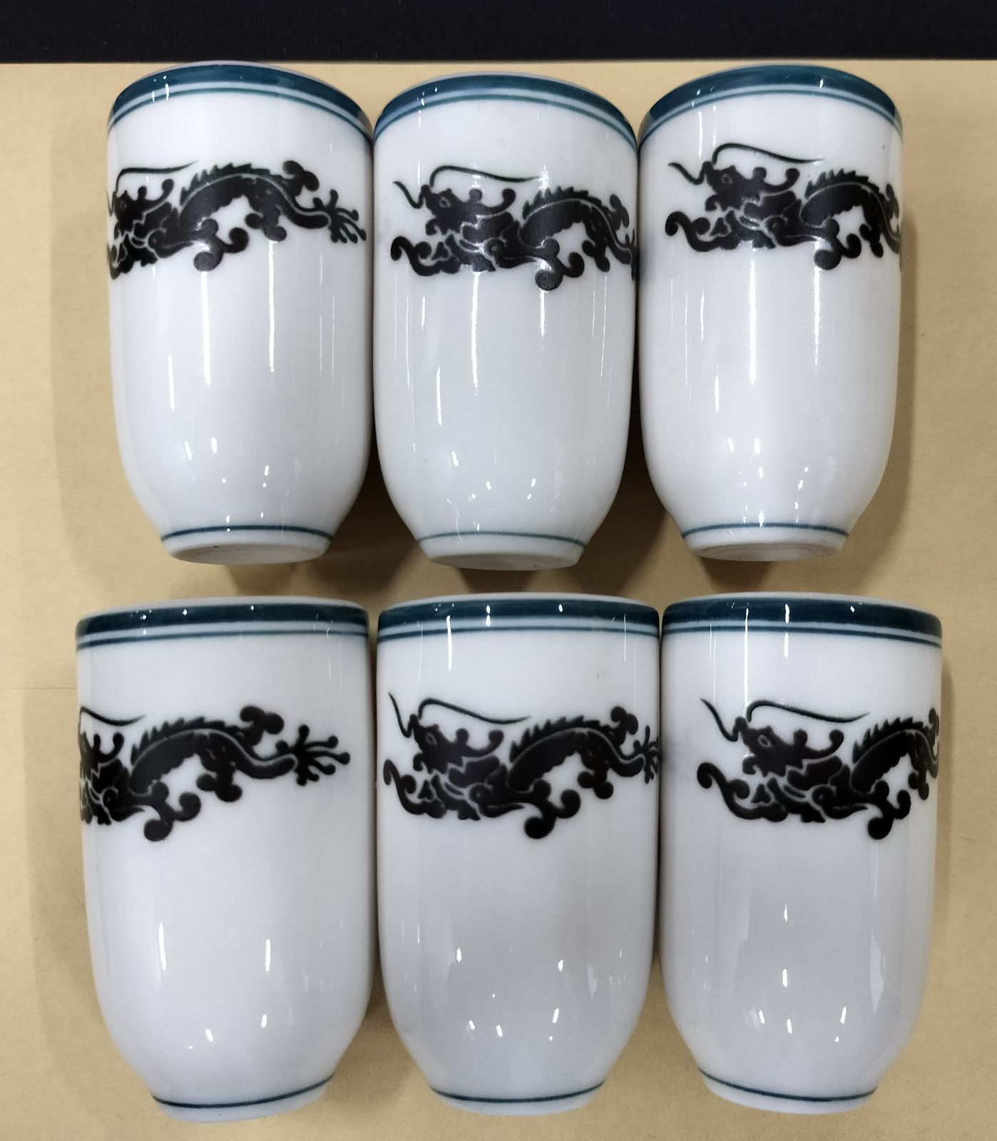 H892222 【中古品・美品】TIAN YU 中国茶器セット 龍文意匠 博古調