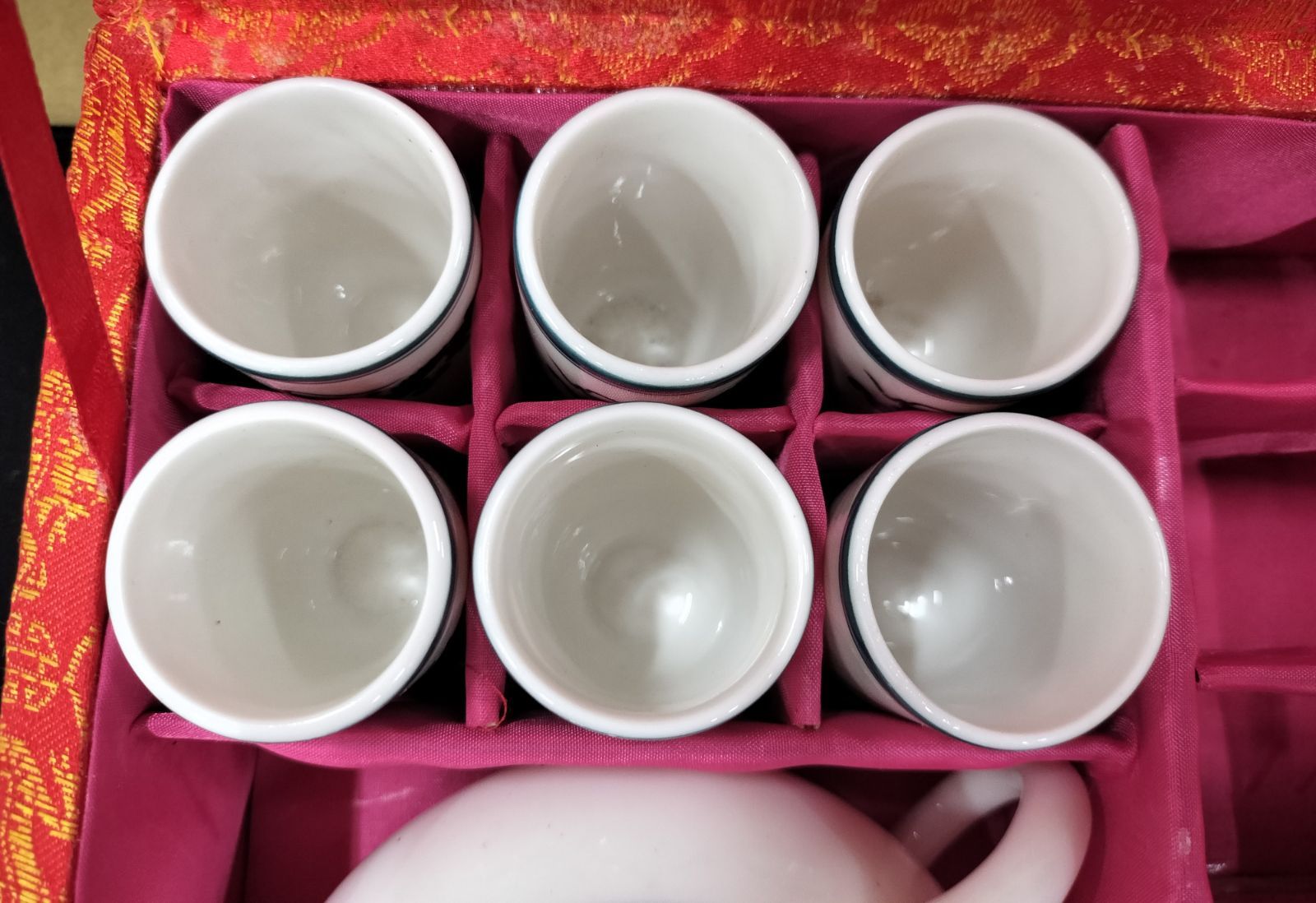 H892222 【中古品・美品】TIAN YU 中国茶器セット 龍文意匠 博古調