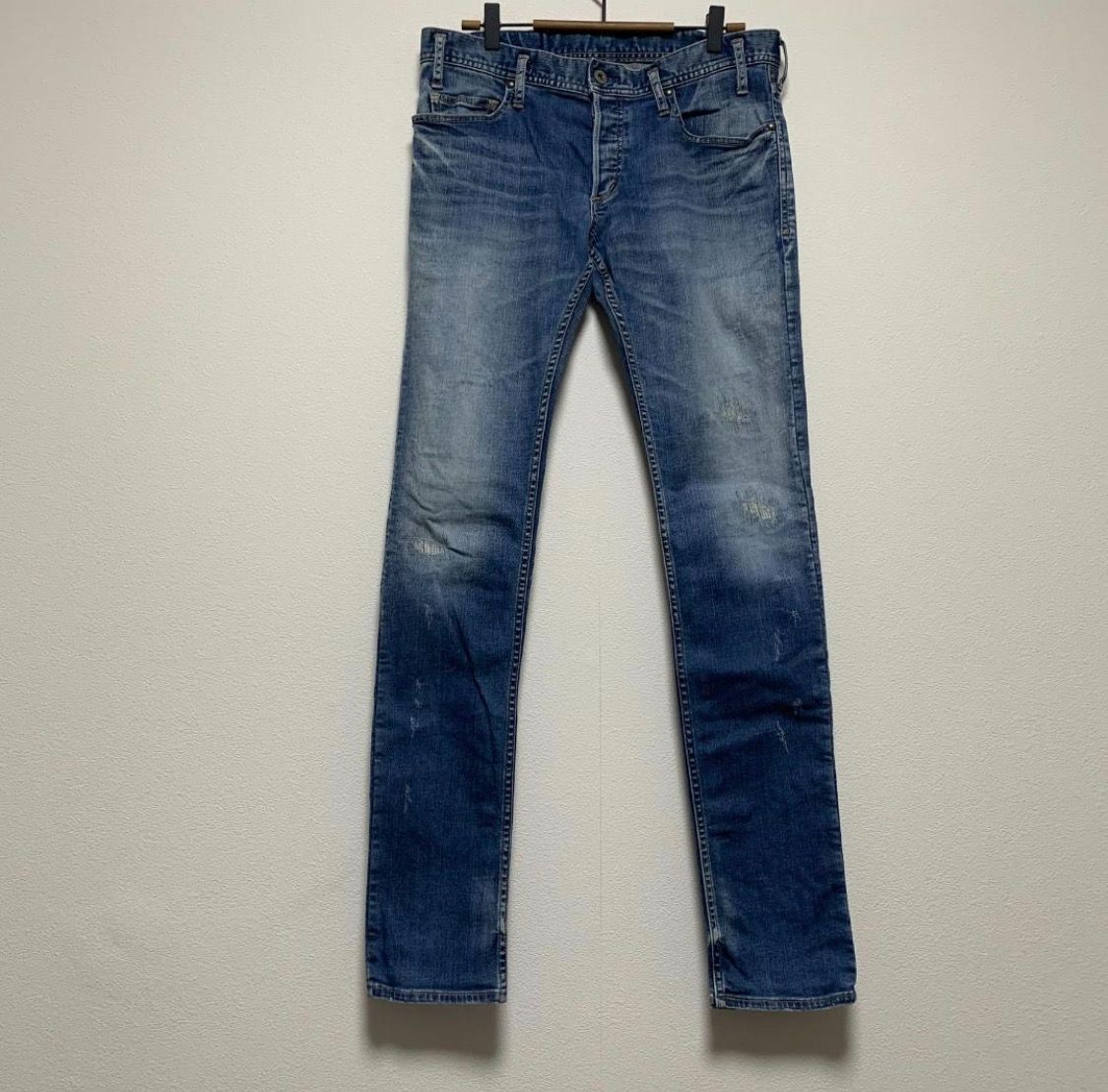 5351 POUR LES HOMMES ストレッチ タイトストレートデニムパンツ 