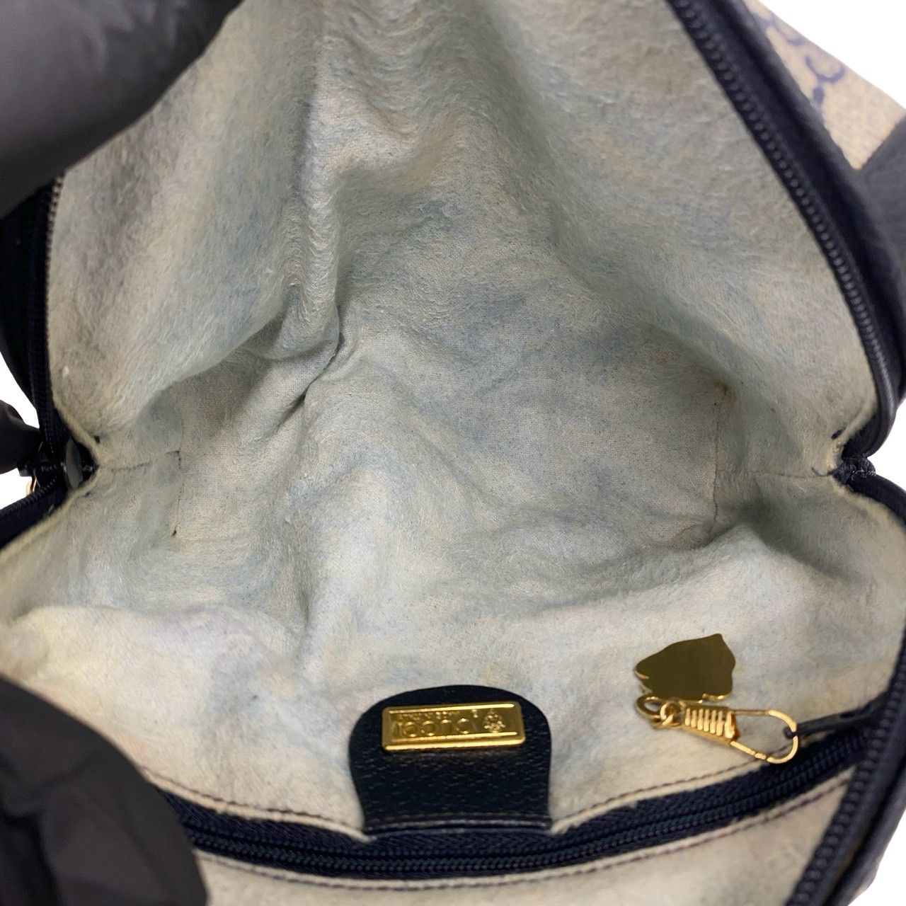 極 美品 GUCCI グッチ オールドグッチ ヴィンテージ GG ロゴ 柄 レザー