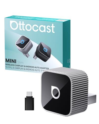 オットキャスト MINI Slim Ottocast ミニCarPlay Android Auto ワイヤレスUSBカーアダプター ブラック アンドロイドオート＆カープレイ無線化接続adapter 純正有線CarPlay/Android Au 99ada71e 7,134円