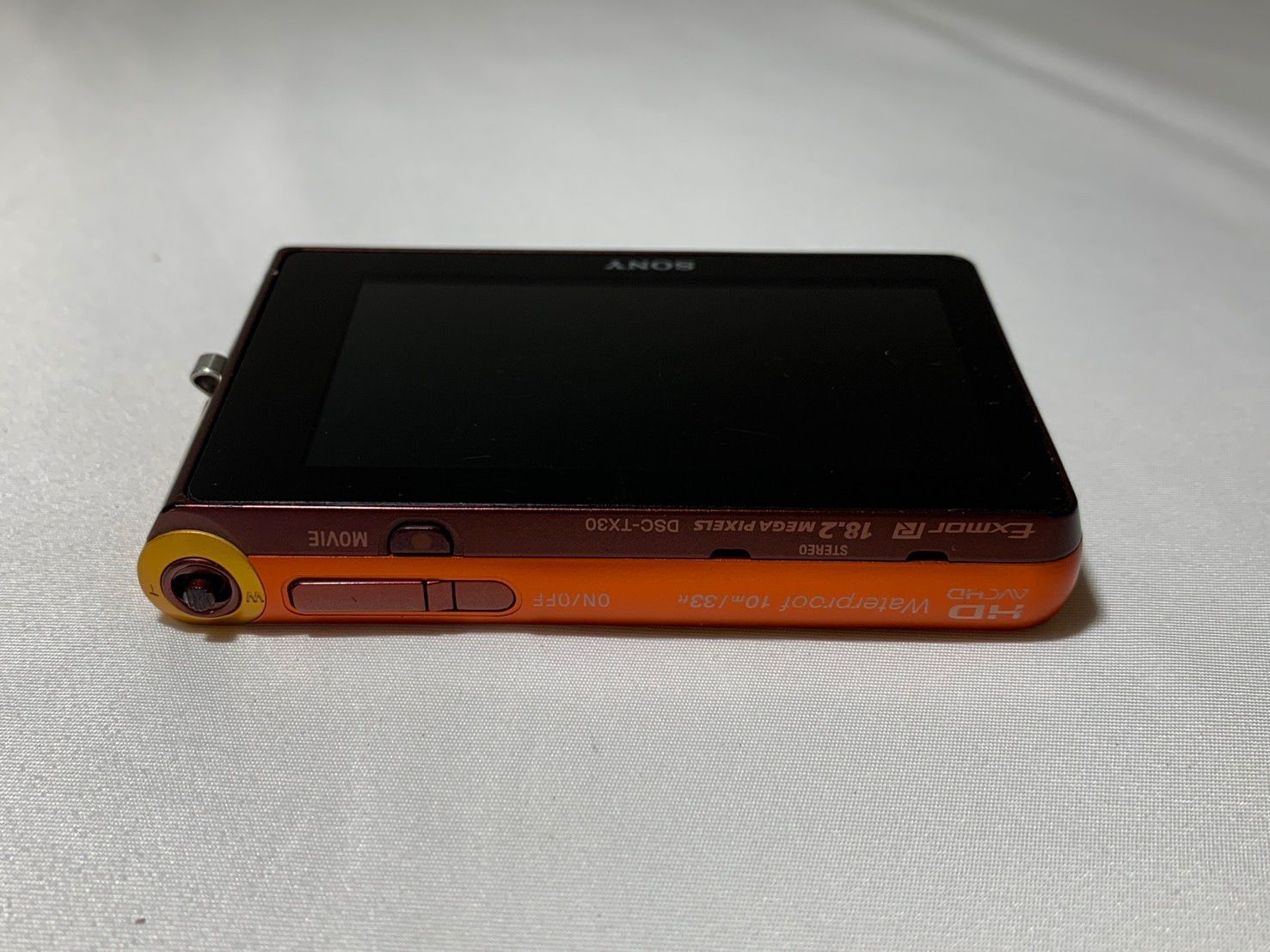 4149 Sony Cyber-shot DSC-TX30 オレンジ ジャンク品 デジカメ【ネ