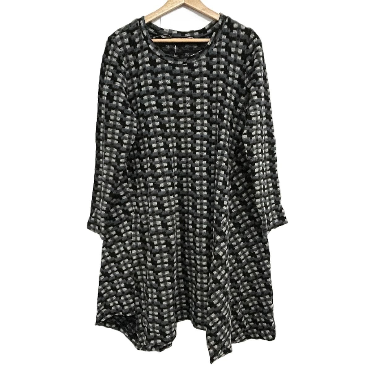 M.&KYOKO(Masaki&Kyoko)(エムアンドキョウコ) ワンピース サイズF レディース美品 白×グレー×黒