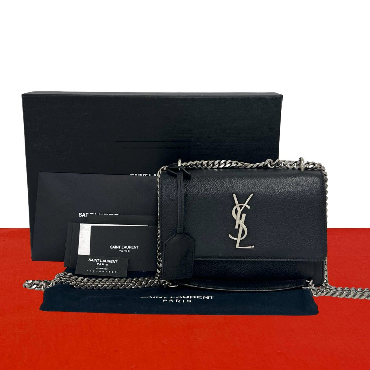 mmczoSAINT LAURENT Paris サンローラン 極 美品 箱 袋付 SAINT LAURENT PARIS サンローランパリ サンセット