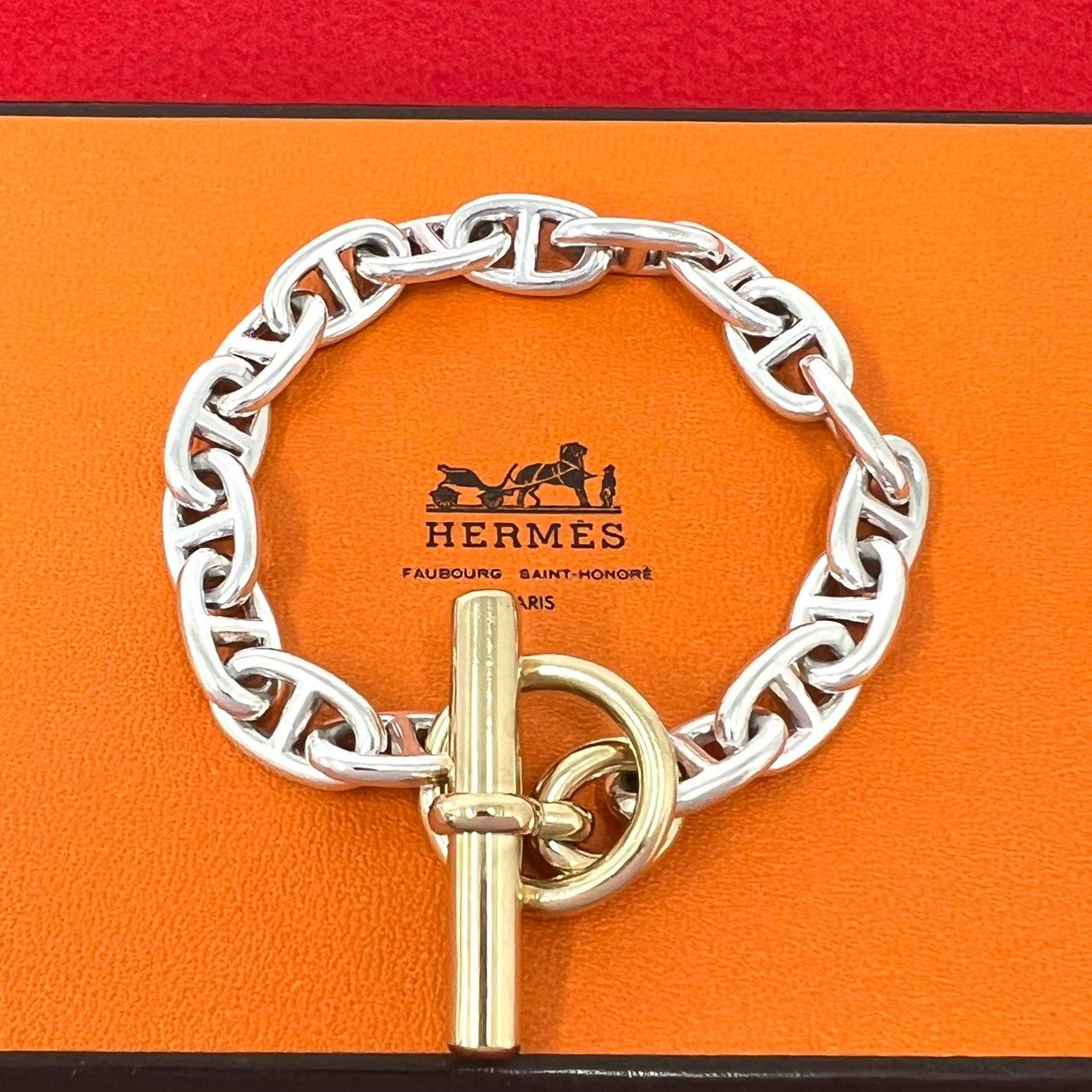 極 美品 HERMES エルメス ヴィンテージ シェーヌダンクル MM 17コマ