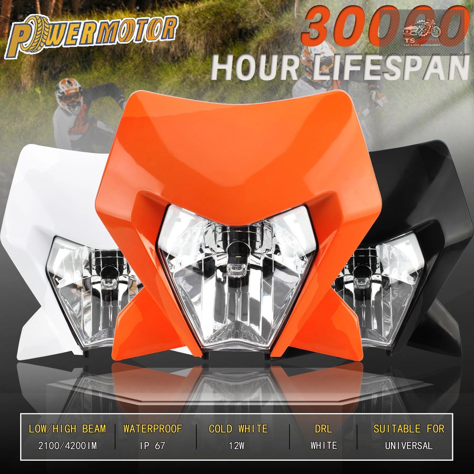 オートバイLEDヘッドライト KTM EXC SXF XCW MX 2024 ヘッドランプ ヘッドライト スーパーモト フェアリング ダートバイク エンデューロ