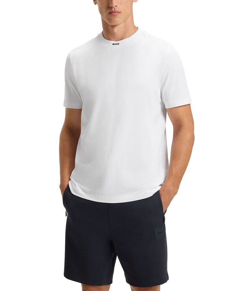 ボス メンズ トップス Tシャツ BOSS Rib Tee White ホワイト