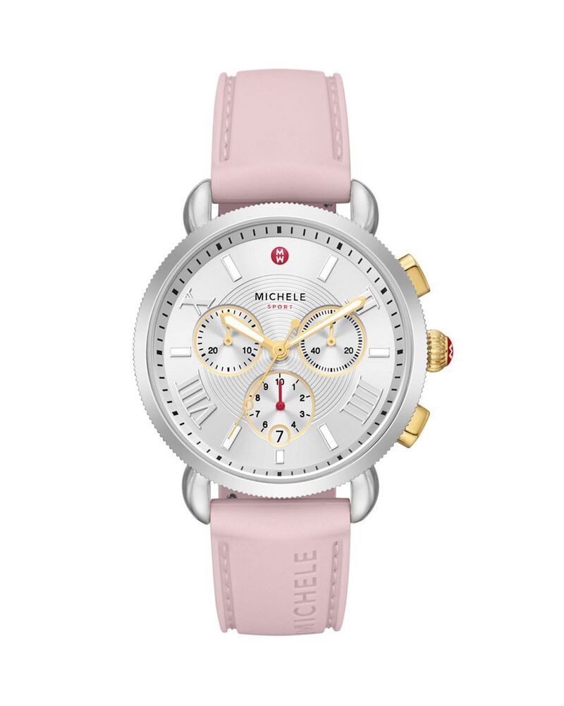 ミッシェル レディース アクセサリー 腕時計 MICHELE Sporty Sport Sail Chronograph 38mm SilverPink ピンク 88,440円