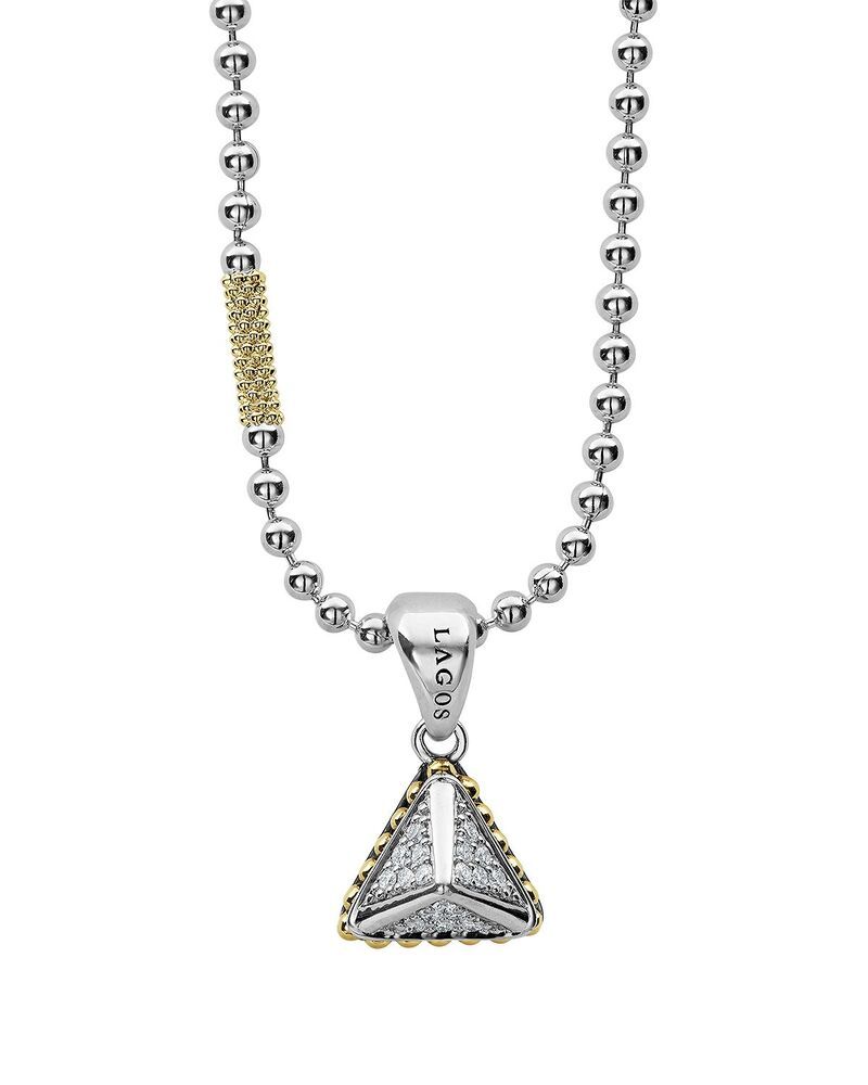 ラゴス レディース アクセサリー ネックレス・チョーカー・ペンダントトップ レース LAGOS 18K Yellow Gold Sterling Silver Diamond Pendant Neck 319,410円