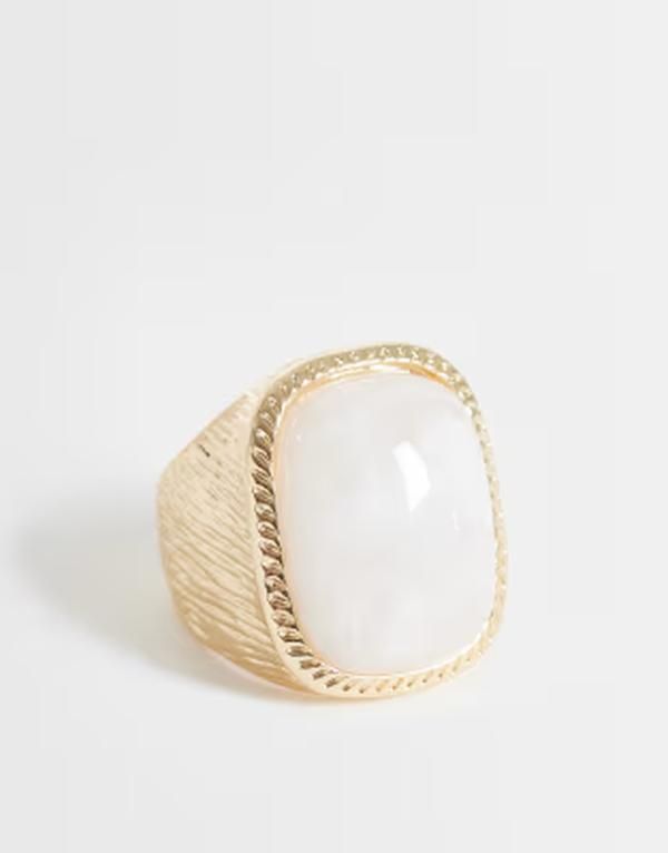 デザインビーロンドン レディース アクセサリー リング ヴィンテージ DesignB London vintage inspi red resin ring tone GOLD ゴールド 8,036円
